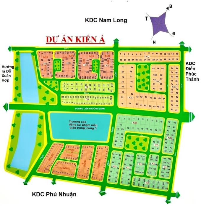 Cần bán nền đất mặt tiền đường lớn 20m, thuận lợi cho kinh doanh thuộc KDC Kiến Á, Ph. Phước Long B