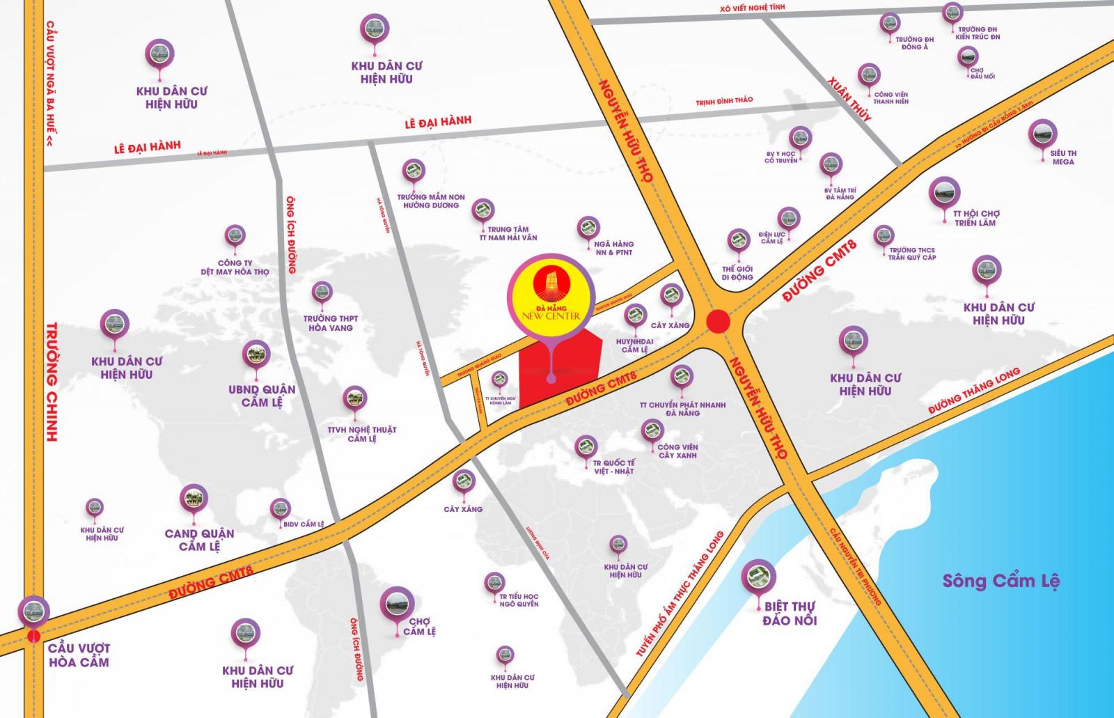 Vị trí dự án Đà Nẵng New Center trên bản đồ