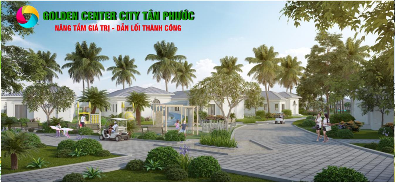 Cảnh quan nội khu dự án Golden Center City Tân Phước