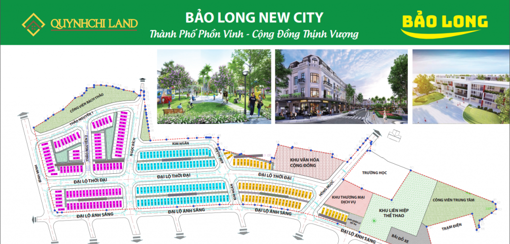 Bản đồ quy hoạch tổng thể Khu nhà phố liền kề Bảo Long New City Bắc Ninh