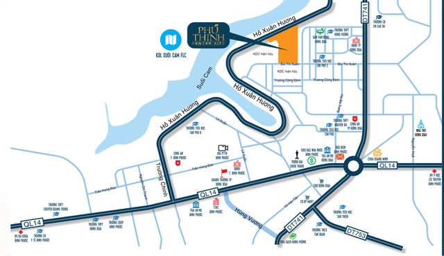 Vị trí dự án Phú Thịnh Center City trên bản đồ