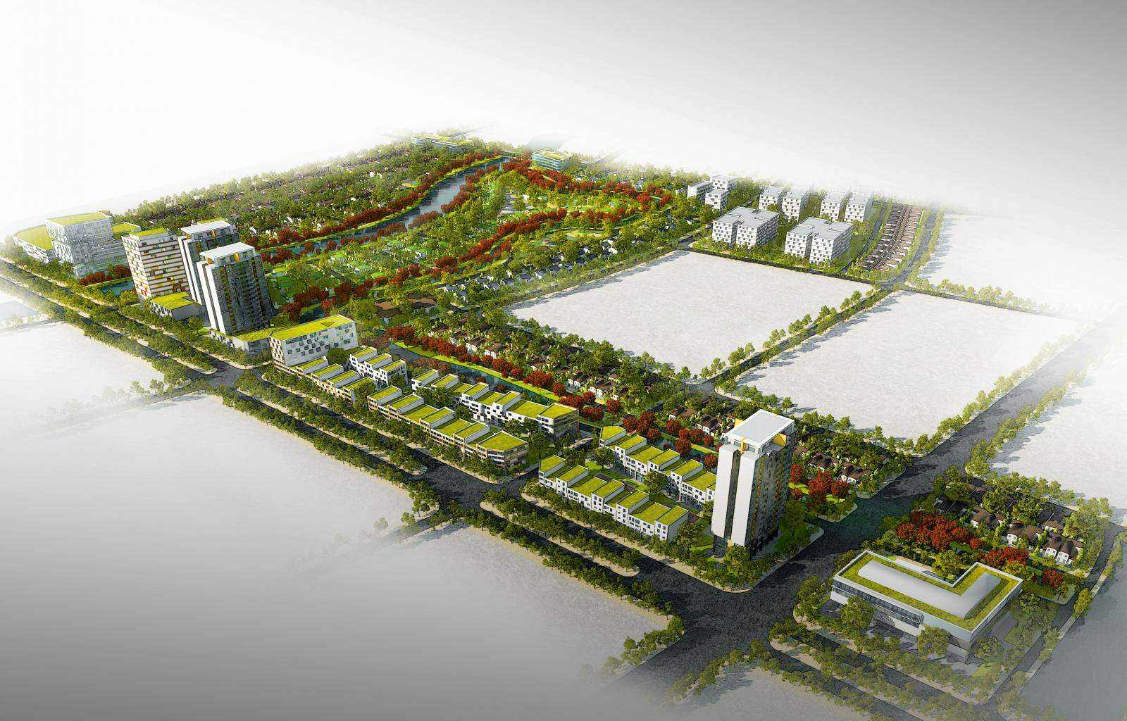 Phối cảnh tổng thể dự án Khu đô thị Mipec Tràng An tại Phường Vinh Tân, TP. Vinh, tỉnh Nghệ An