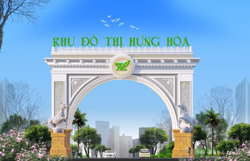 Cổng chào dự án Khu đô thị Hưng Hòa