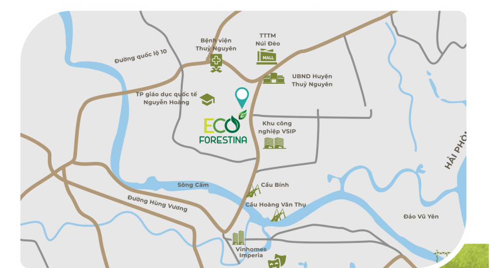 Vị trí dự án Eco Forestina trên bản đồ