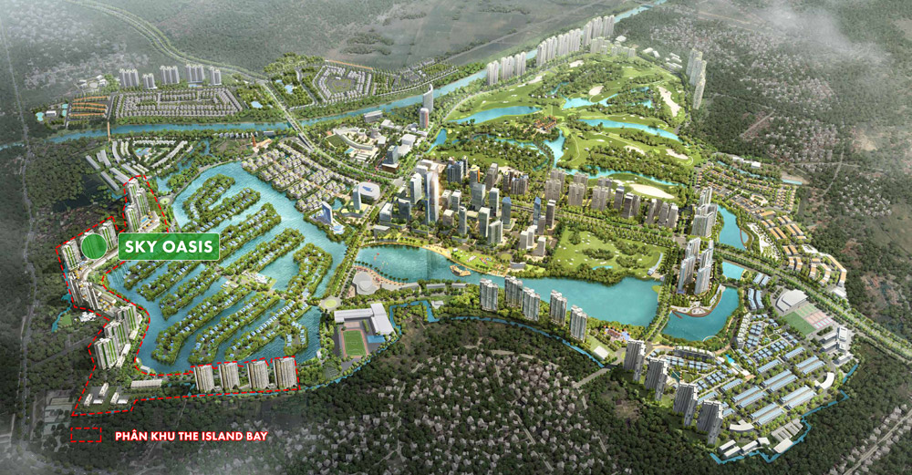 Vị trí Chung cư Sky Oasis trên bản đồ phân khu Khu đô thị Ecopark