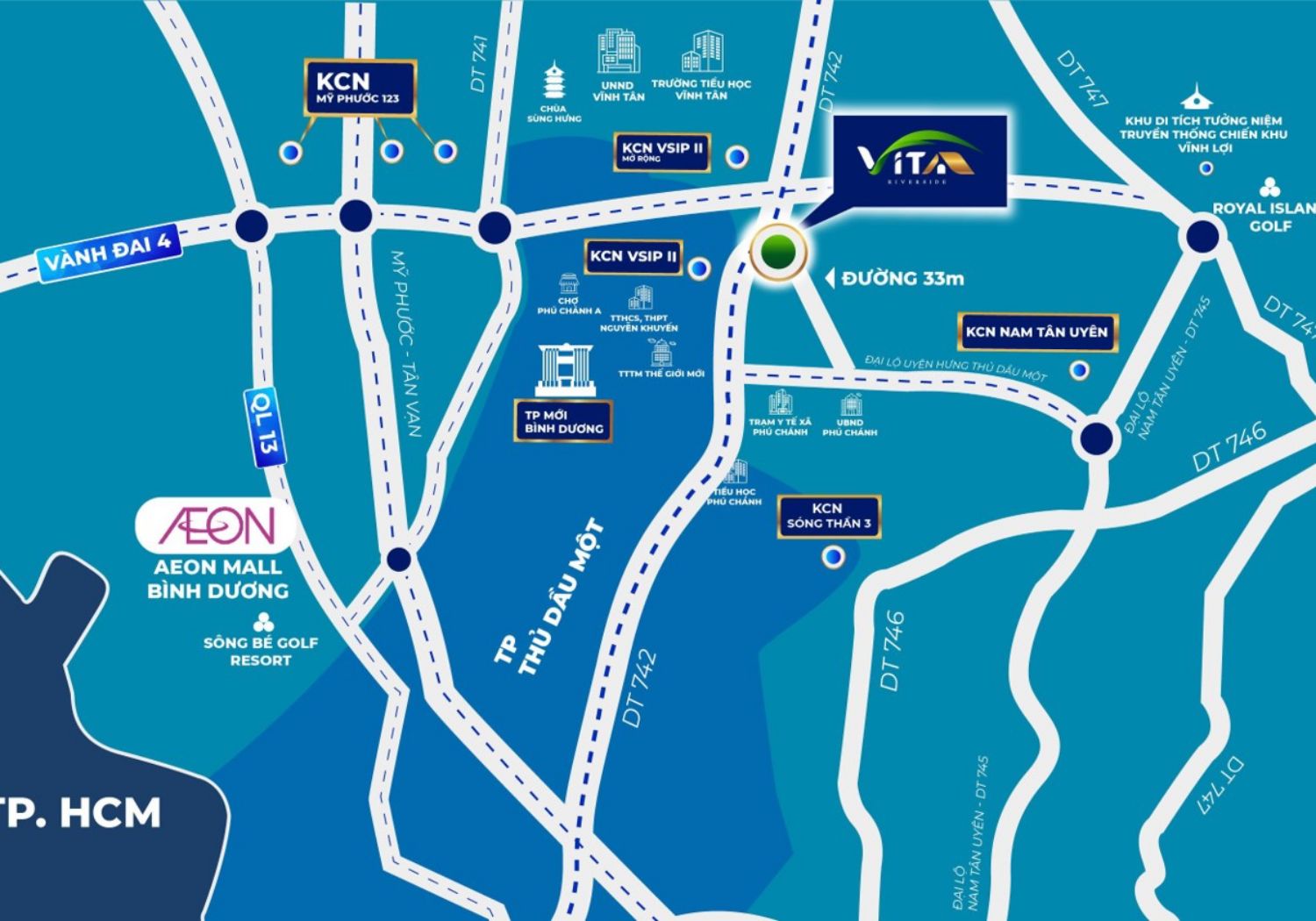 Vị trí dự án Vita Riverside trên bản đồ