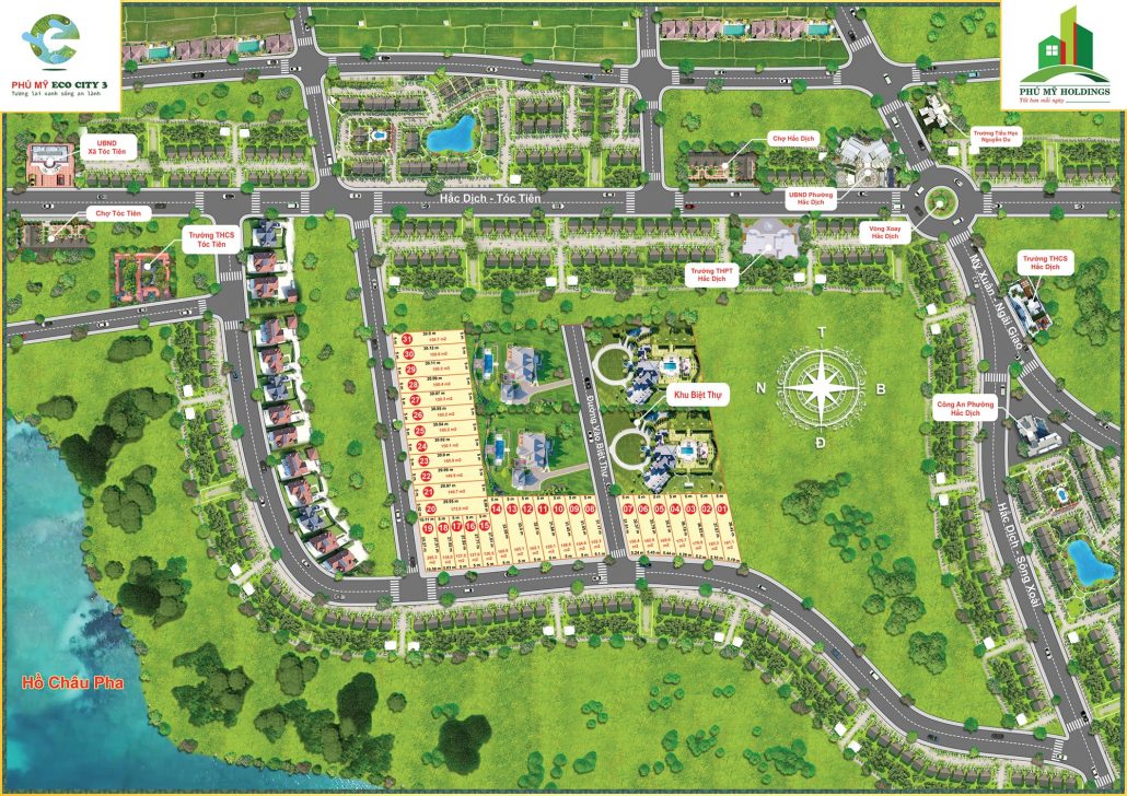 Mặt bằng tổng thể dự án Phú Mỹ Eco City 3