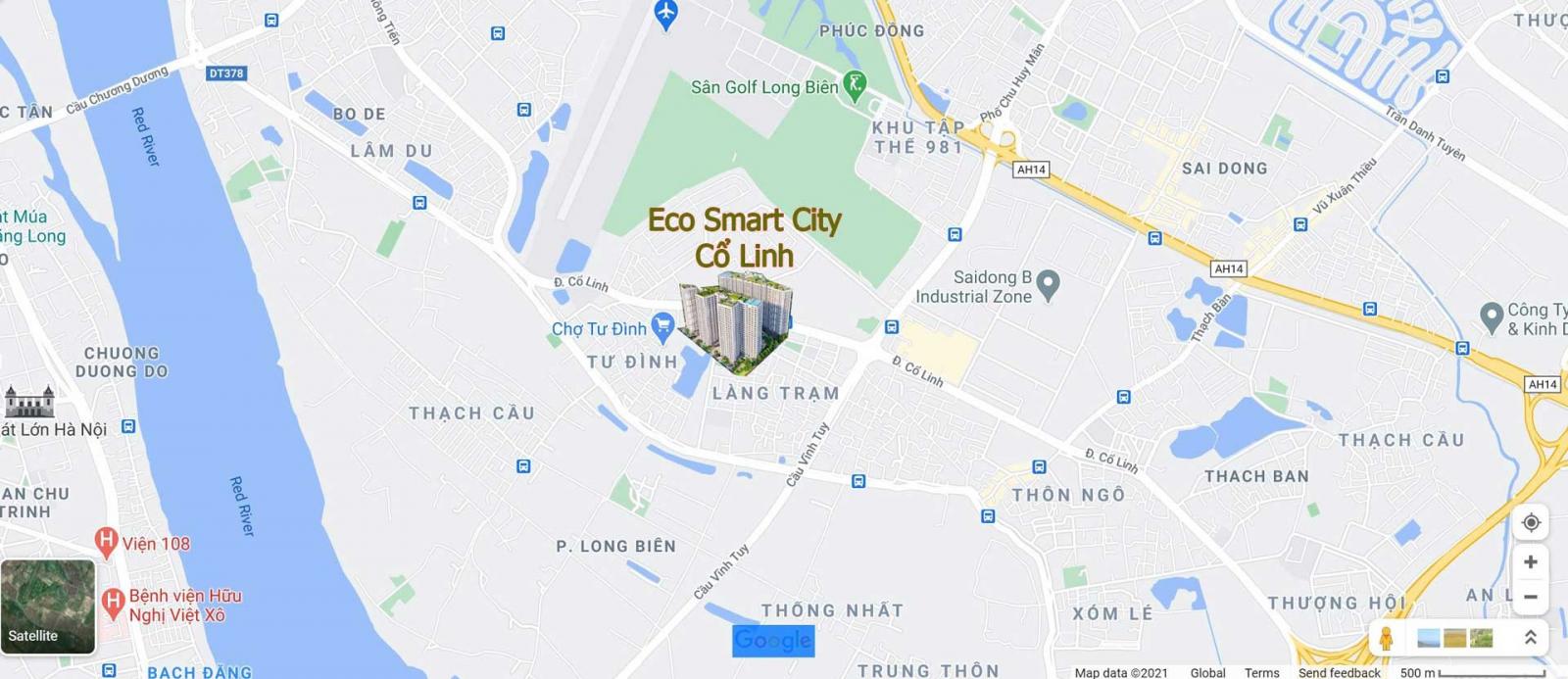 Vị trí dự án Eco Smart City Cổ Linh