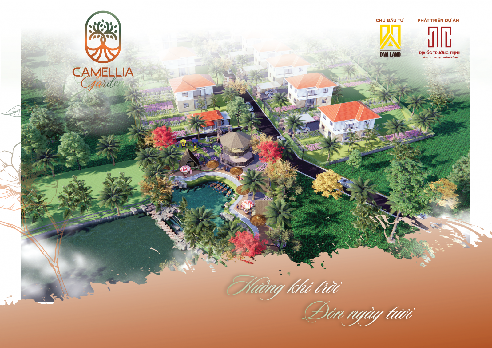 Khu sinh thái Camellia Garden do Công ty DNA Land và Địa Ốc Trường Thịnh. Dự án tại xã Thanh Bình, huyện Trảng Bom, tỉnh Đồng Nai.